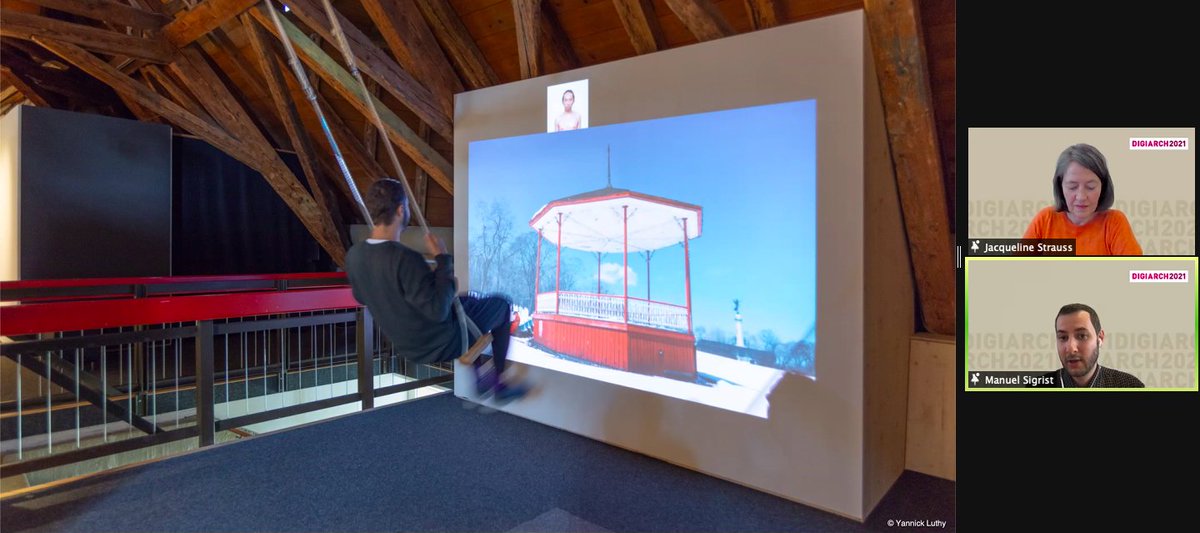 DigiArch2021's tweet photo. Spass und Interaktion mit der digitalen Welt! #digiarch2021 #schaukeln #balance #digitalmeetsreallife https://t.co/LfN5mylFUO