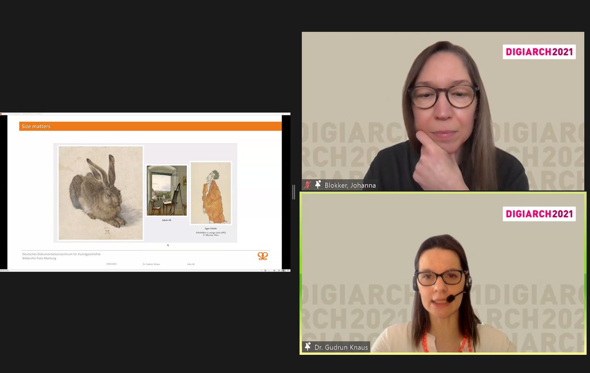 DigiArch2021's tweet photo. Nun wissen wir wo der Hase im Pfeffer liegt! 🐰#digiarch2021 #sizematters #virtuell #virtuel #gudrunknaus #deutschesdokumentationszentrumfürkunstgeschichte https://t.co/3sIMq1avZU
