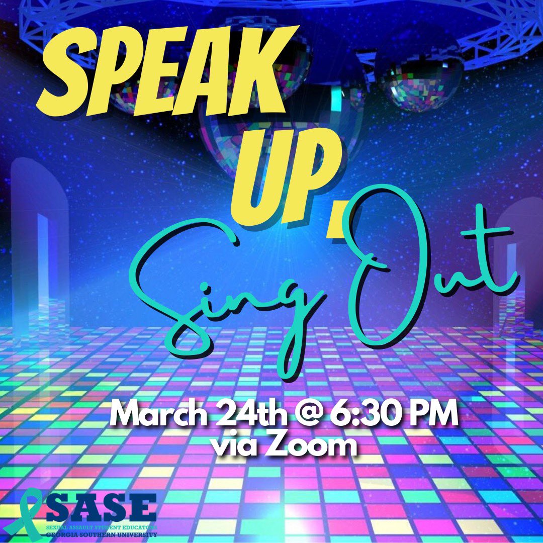 sasegsu's tweet photo. Join us tonight as we Speak Up, Sing Out! The zoom link can be found in our linktree in our bio! Hope to see you al there! https://t.co/Uj1Ay2yIgL