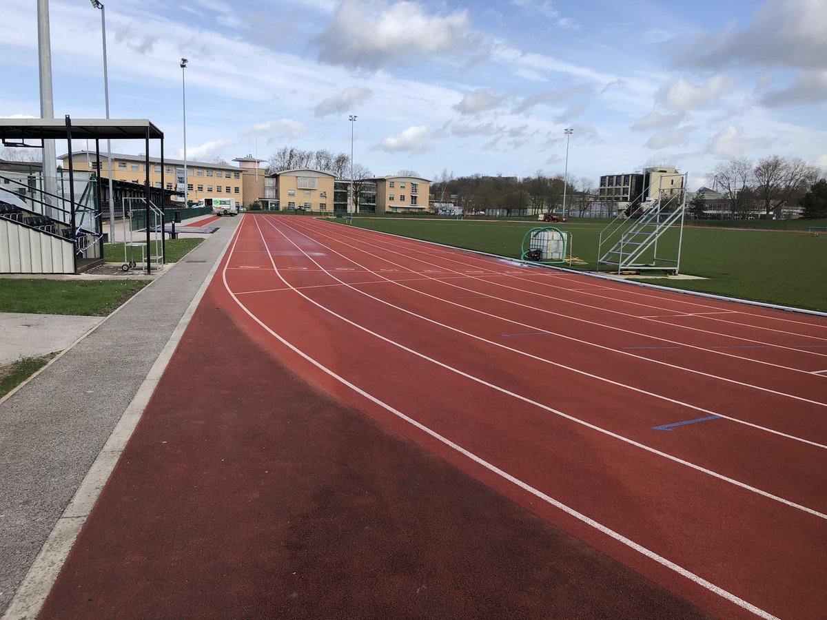 KHEF22's tweet photo. The preparations continue. Investment in facilities to support the reinvestment & re-engagement of so many keen to return to activity. Not long now #trackclean @yorksport1 @UniOfYork @cityofyorkac @EnglandAthletic @Sport_England https://t.co/oqOrQspGeE