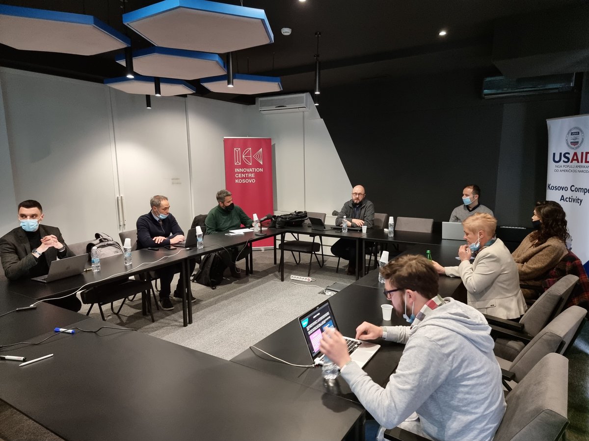 ICKosovo's tweet photo. Happening now: coordination meeting with @USAIDKosovo Compete Program, @STIKK_KS, functional experts, ICT stakeholders and potential beneficiaries. https://t.co/jBnSlcl1Pa