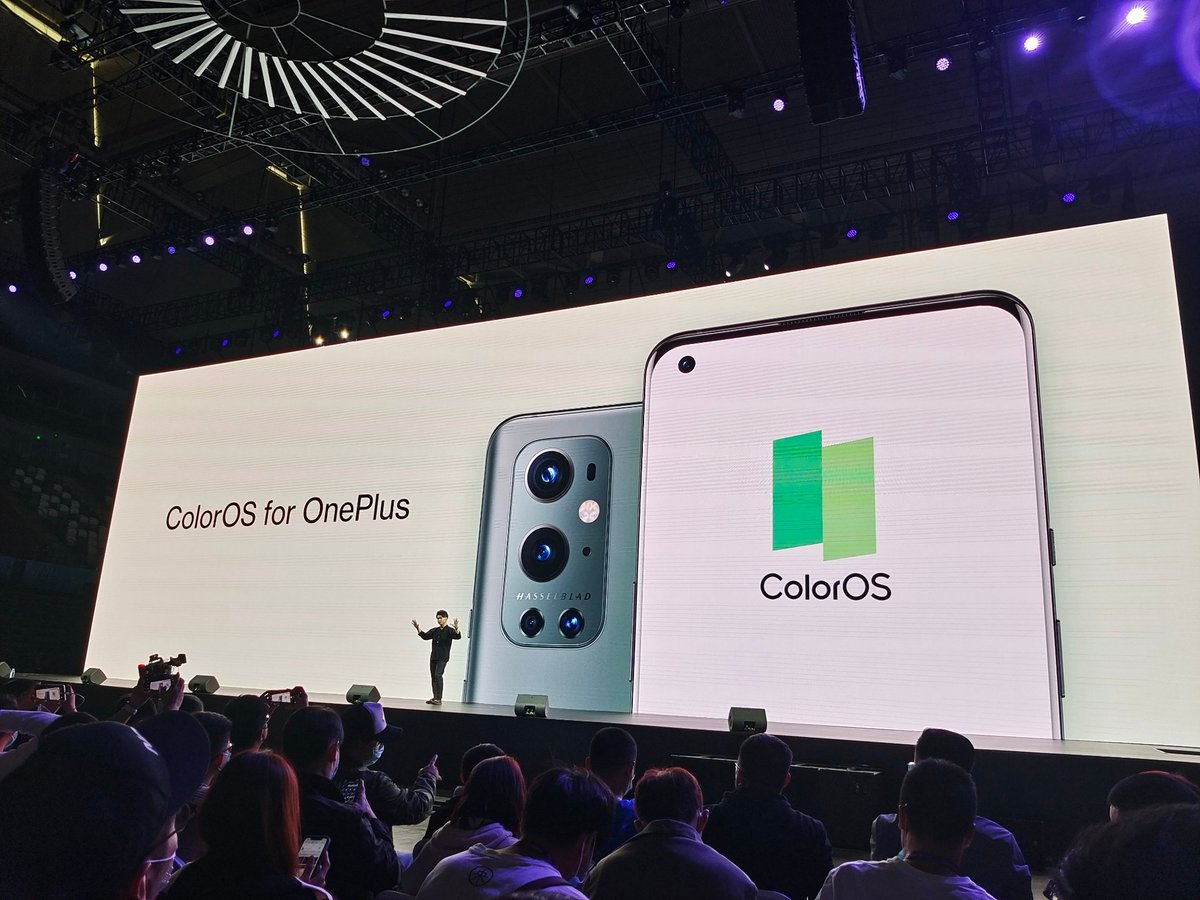 Sudhanshu1414's tweet photo. "ColorOS for OnePlus" is official in China with the launch of #OnePlus9Series.

#OnePlus7Series, #OnePlus7TSeries, #OnePlus8Series &amp; #OnePlus8T devices will soon get this new OS update in China. 

Pics credit: https://t.co/JjudwQgZ3l https://t.co/I5rU1efsw5