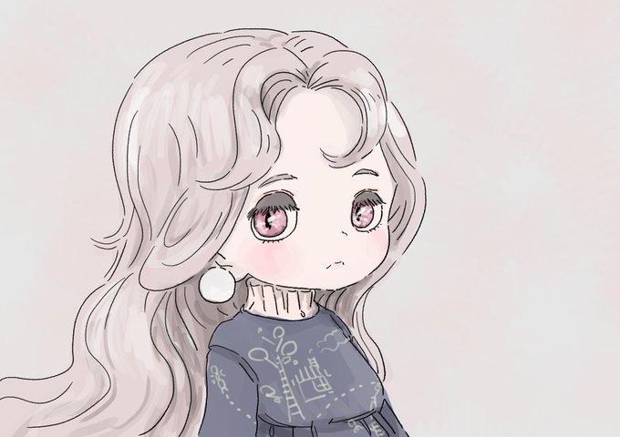 #イラスト #落書き 
ブライス人形をモデルに描きました。 
