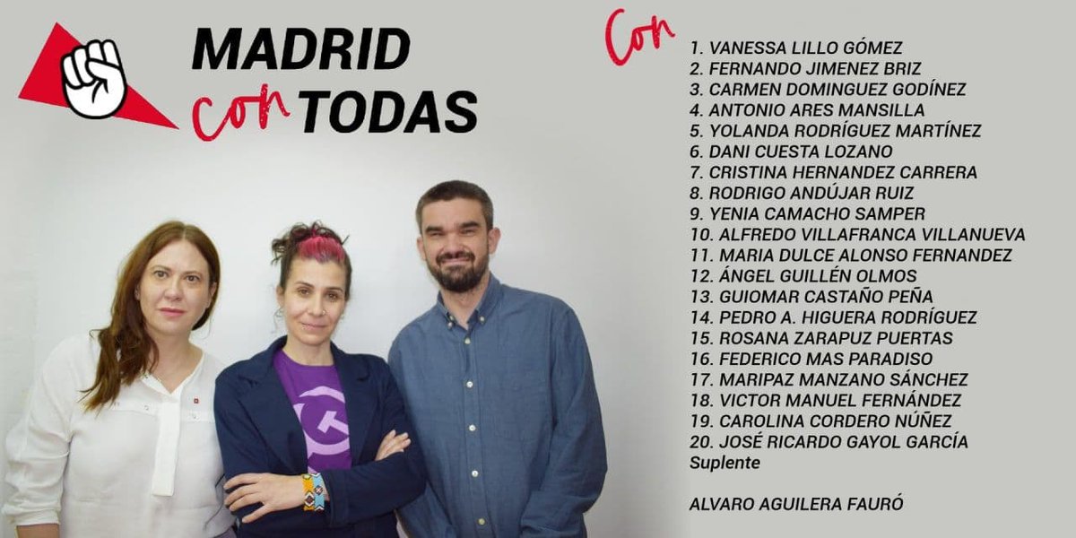 elpcm's tweet photo. 📢No hay mejor candidatura que la de @MadridConTodas encabezada por @VaneLillo 
Una candidatura para ganar Madrid, echar a la derecha del gobierno y gobernar para la clase trabajadora. Adelante compañeras! ✊ https://t.co/uu4Nalvkyv