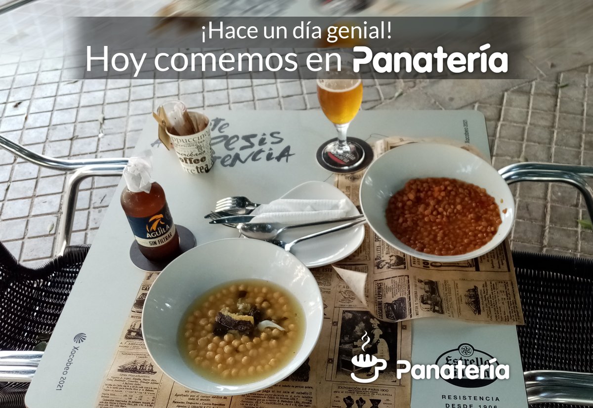 Panaterias's tweet photo. Hoy hace un día maravilloso. ¿COMEMOS EN PANATERÍA? Venga, nos vemos allí. Primero a desayunar, almorzar y luego comer, en la terraza y también en el interior. Además dispones de nuestro servicio de panadería y bollería. También servimos comida para llevar. Te esperamos! 😉❤️😘 https://t.co/cKsly1UGZg