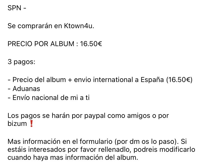 SweetMINARI's tweet photo. GO NU’EST EUROPE / SPAIN 

📌 16.50€ per album

DEADLINE APRIL 18th❗️

BASED IN SPAIN 🇪🇸 

PLEASE FILL FORM : 

https://t.co/HrJFC3rMJ1 

TAGS 🏷 

#NUEST_Romanticize #NUESTGO #NUEST_GO https://t.co/ea4izwT2iC