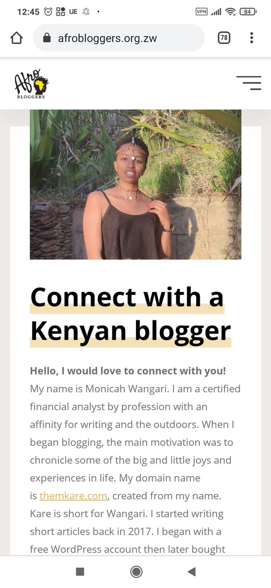 themkare's tweet image. Lovely being featured on the @AfroBloggers homepage🤗

#afroblogger