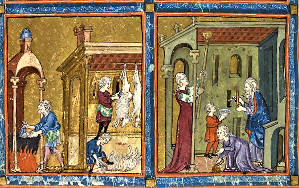 BL_HebrewMSS's tweet photo. Getting rid of 'hamets' (leaven) and cleansing dishes and kitchen vessels are important tasks performed before Passover, as beautifully captured in these miniatures from the Golden Hagadah #HebrewProject #LetsGetDigital #BLFromHome
https://t.co/0T7acn8x7X https://t.co/29fegObD19