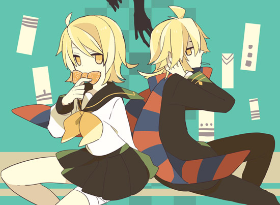 鏡音レン ,カイト(ボーカロイド) 「この二人 」|由杞のイラスト