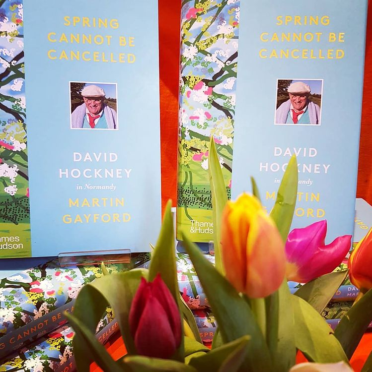 PHBookshop's tweet photo. Celebrating the publication this week of #SpringCannotBeCancelled - a vibrant collection of drawings and paintings of Spring 2020 in Normandy by #DavidHockney and @MartinGayford. https://t.co/adtOmggzHh
