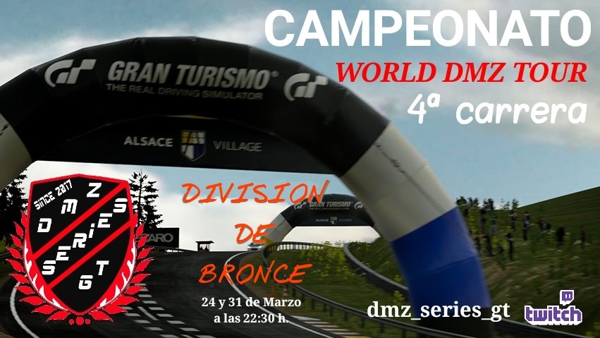 📢 Hoy toca #DMZseries <a href="/DmzTeam/">DMZ GT</a> donde intentaremos remontar un poco en la general. #GTSport #DGVGteam

🌍 Alsace Pueblo

🏎️ BMW M6 GT3

👤 <a href="/ZiencoF/">Félix</a>

📺 22:30. twitch.tv/dmz_series_gt?…