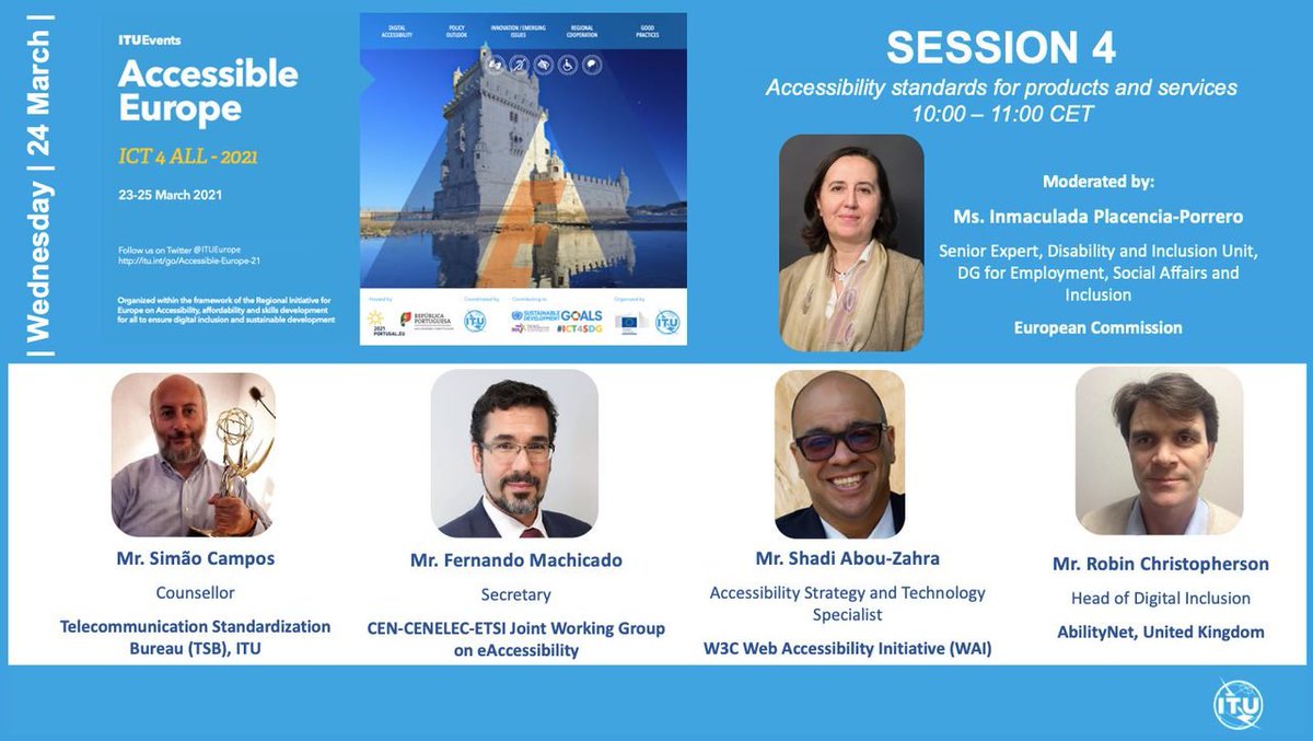 ITUEurope's tweet image. #HappeningNow: @ITUEurope reiterates invitation to join #AccessibleEurope 

JOIN =&amp;gt; Session 4: Accessibility Standards for Products and Services 

@ITUstandards @ETSI_STANDARDS @w3c @AbilityNet @EU_Commission @EU_Social @ITU