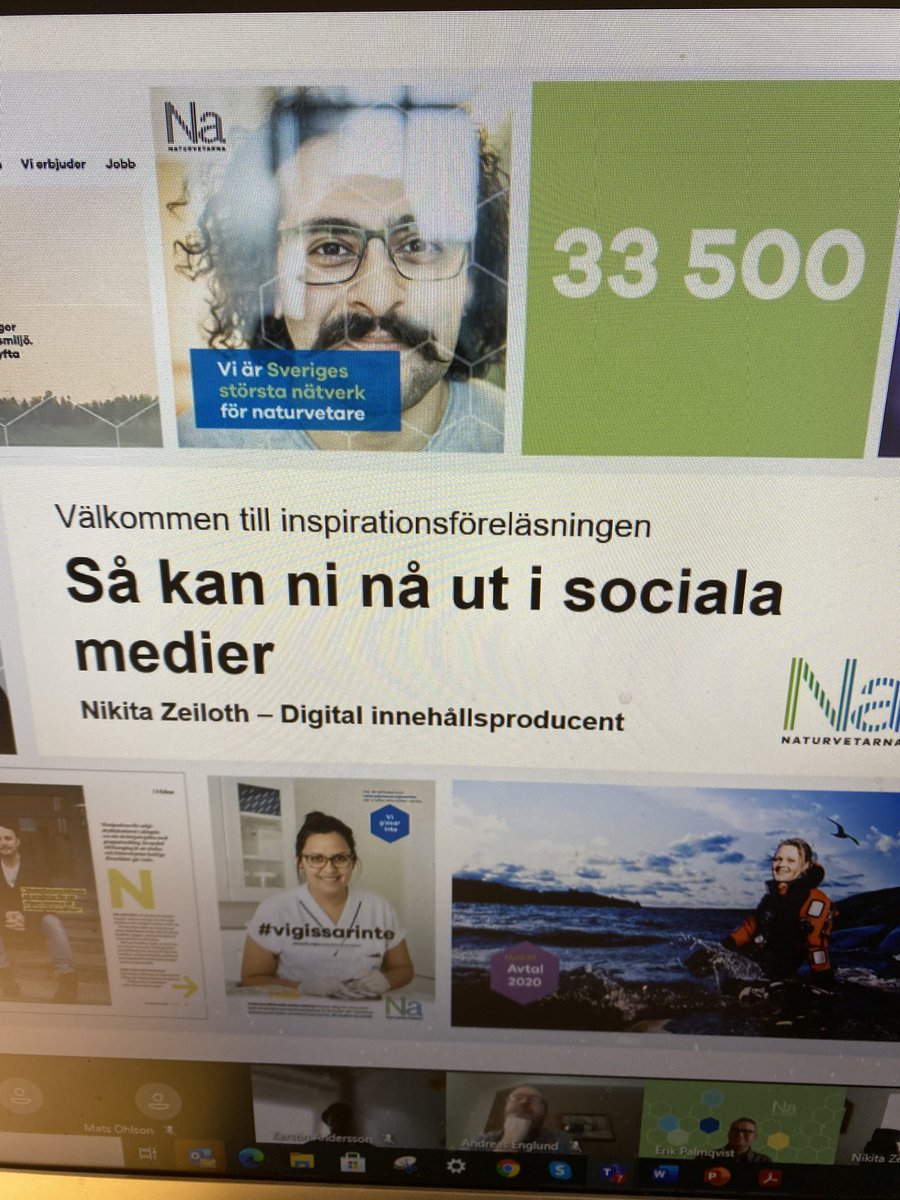 Idag ordförandekonferens för våra ordförande i professionsföreningarna @Naturvetarna . Vår egen Nikita utbildar och inspirerar oss!