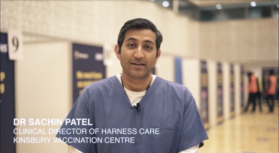 Here’s <a href="/DrSachPatel/">Dr Sachin Patel</a> Clinical Director of <a href="/HarnessUK/">Harness Primary Care Networks</a> doing a virtual walk through of the Covid vaccination centre at #KingsburyMandir in <a href="/Brent_Council/">Brent Council</a>. Remember, the #vaccine is safe and the site is safe so please do #GetVaccinated when invited by your GP
youtu.be/vEpq5nsDIzU