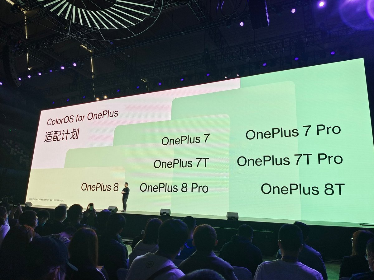 Sudhanshu1414's tweet photo. "ColorOS for OnePlus" is official in China with the launch of #OnePlus9Series.

#OnePlus7Series, #OnePlus7TSeries, #OnePlus8Series &amp; #OnePlus8T devices will soon get this new OS update in China. 

Pics credit: https://t.co/JjudwQgZ3l https://t.co/I5rU1efsw5