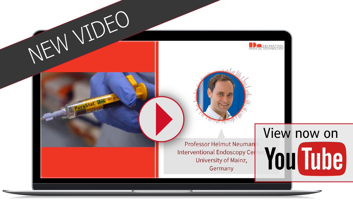 It's official - we're on YouTube! 🎥
We'll be bringing you new, exciting videos each week. Check out our first one here: hubs.ly/H0JPpwz0

#3dmatrix #purastat #youtube #haemostat #endoscopy #watchme