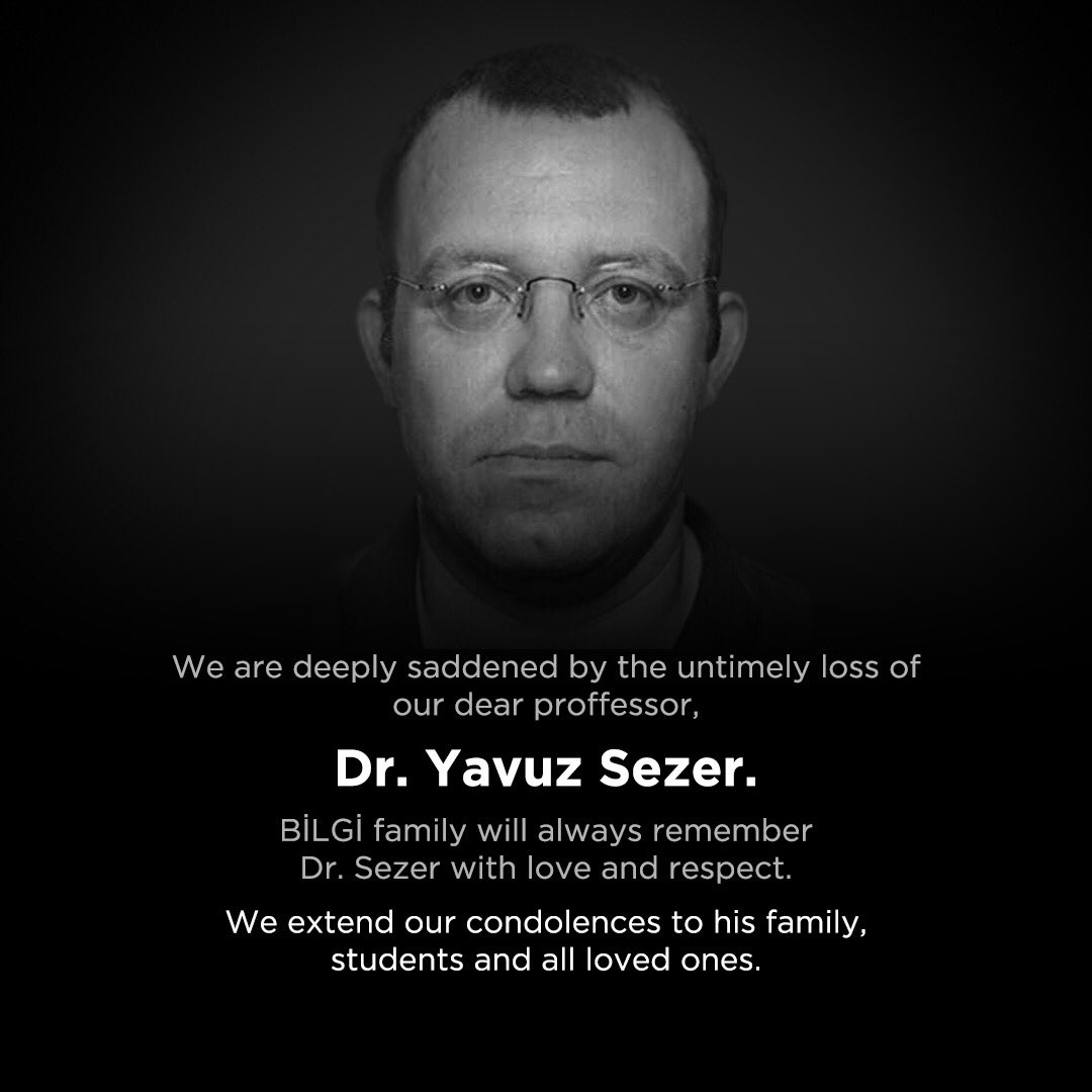 Hocamızı kaybetmenin derin üzüntüsü içindeyiz. 
*
*
We are deeply saddened by the loss of our professor.