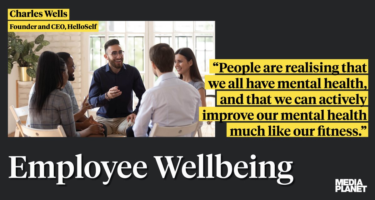 MediaplanetUK's tweet image. #EmployeeWellbeing2021 launches today, distributed inside the @guardian and online at ow.ly/HuXq50E4WF6 featuring Charles Wells with @HelloSelf