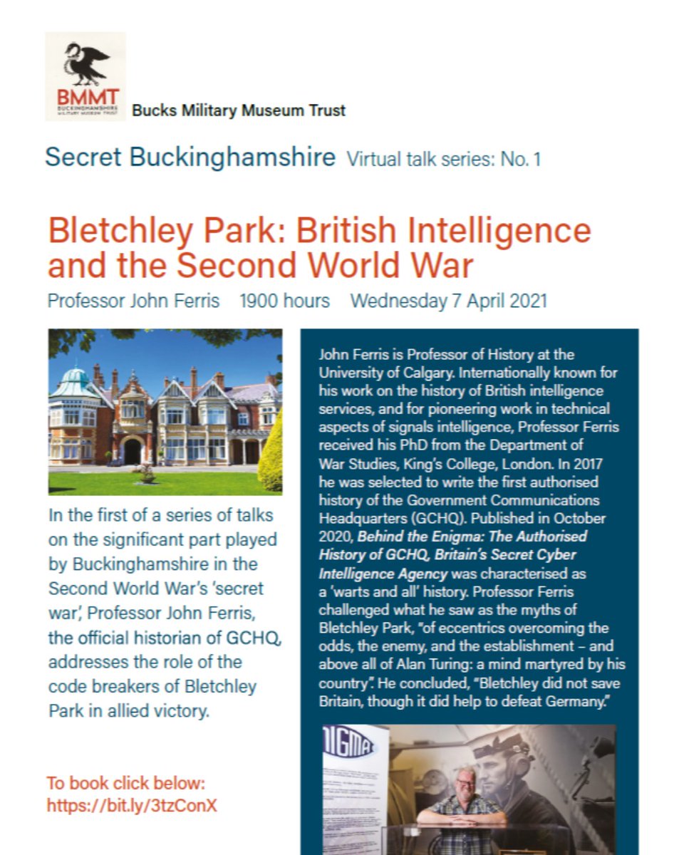 SOFOtrust's tweet photo. While details of our next #LockdownLecture remain #topsecret, we can share intelligence that indicates our friends at BMMT are preparing to launch their first virtual talk - Bletchley Park: British Intelligence and the Second World War on 7 April 2021

https://t.co/vk9xrig7AZ https://t.co/yi5RplqMsk