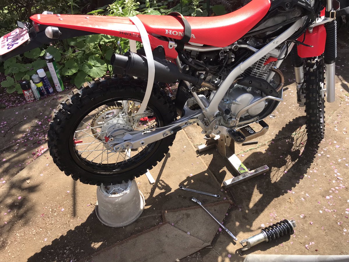 CRF125F大人向け前後スプリング。 フロントフォークスプリング ¥15000
