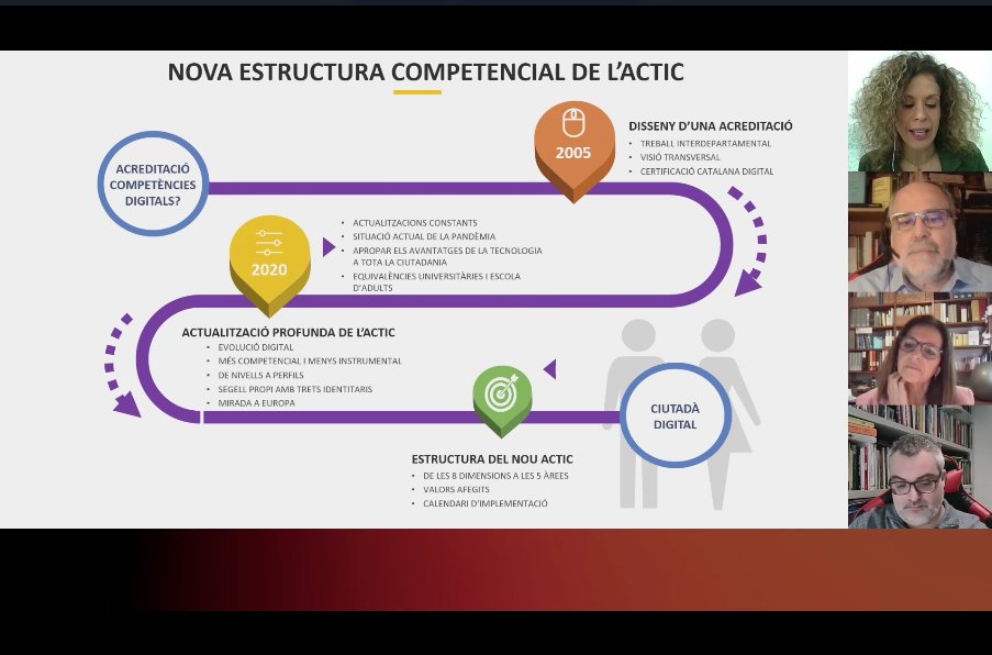Eurecat_events's tweet photo. De la mà de @tic, @UOCuniversitat @Blanquerna i @barcelonactiva coneixem la nova estructura d'@actic_cat
Alineada amb el marc europeu #DigComp, reforçant la participació ciutadana i #AutonomiaDigital i emfatitzant la #SeguretatDigital, benestar i #CivismeDigital
#CCDigital2021 https://t.co/9FtidXoDcW