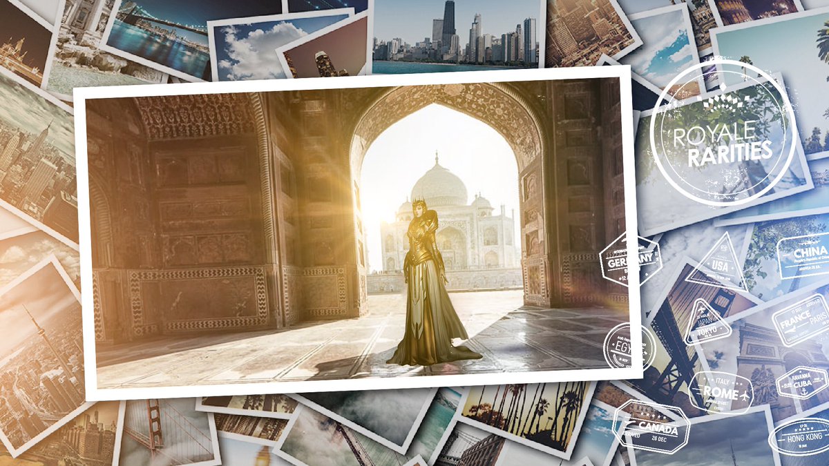 Royalegamepad's tweet photo. Queen Update 👑
She’s now in #India! 🇮🇳
Here she stands in the archway of the most romantic place in the world - the #TajMahal.
Only 7 #NFTs left!
47 & 49 were bought earlier today.
#58 is 3.99 $ETH & incl. 7200 $ROYA & a forever discount on mainnet.
https://t.co/rthQimLJUD https://t.co/Ycei3Zkltd