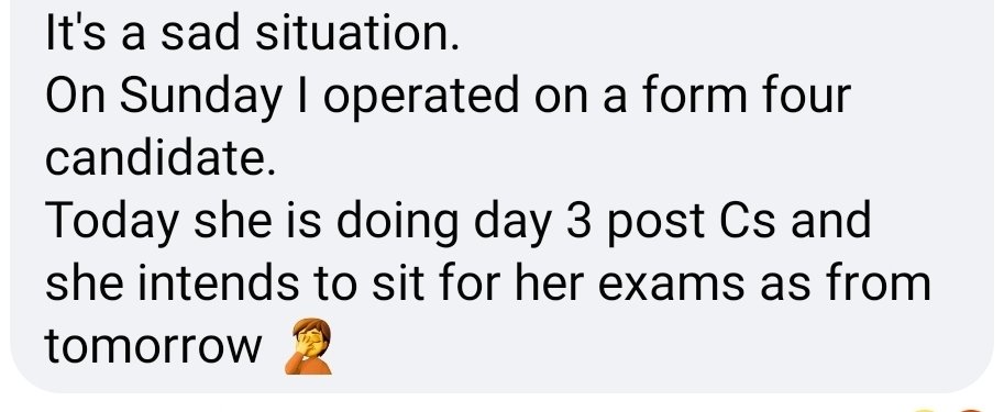 Lasterbosire's tweet photo. That the Ministry of Education headed by a Medical Doctor still thinks that it's a sign of heroism when young girls sit for their final exams immediately post delivery is very problematic &amp; then Media romanticizes this! 

#Thread

#WearAMask
#COVID19KE 
#PracticeHandHygiene https://t.co/GNsF42rvJB