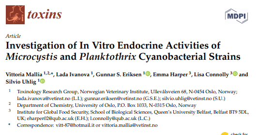 Check out this publication highlighting that compounds produced by blue green algae only interact weakly with some steroid receptors but can modulate the metabolism of the natural estrogen hormone in cells grown in the laboratory

article mdpi.com/2072-6651/12/4…

<a href="/claireoconnell/">Claire O’Connell</a>