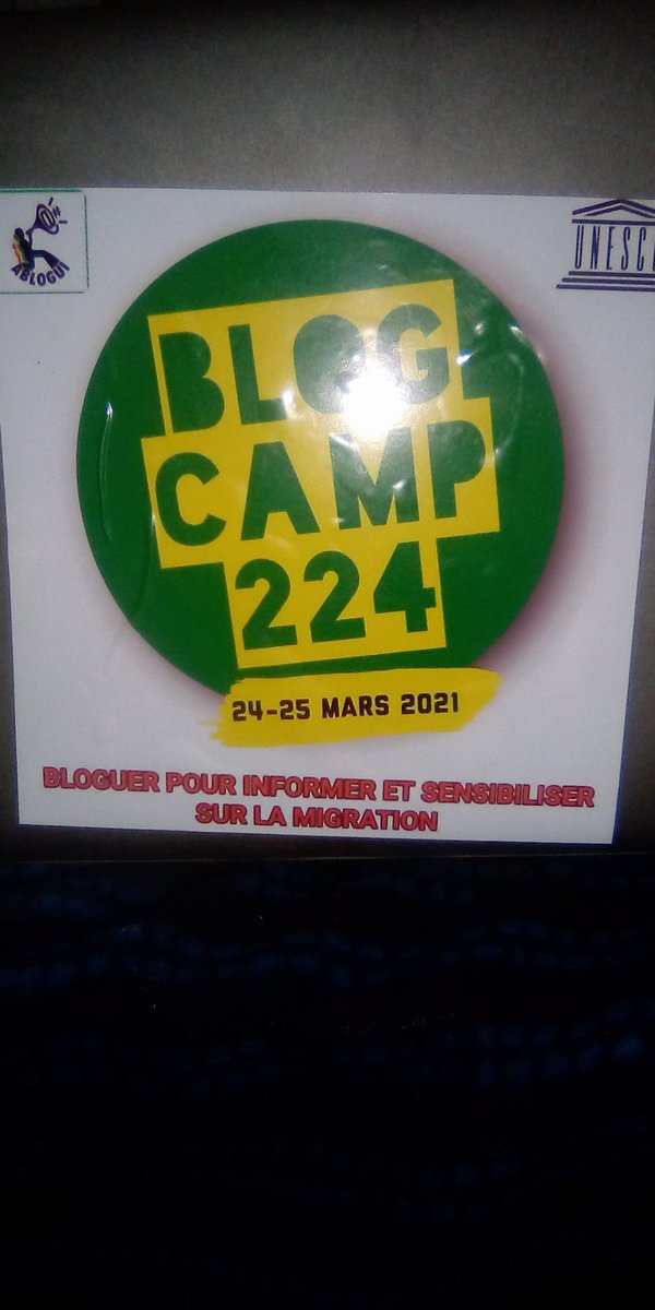 kingdiak's tweet image. C'est parti pour le #BlogCamp  sur le thème ''Bloguer pour informer er sensibiliser  sur la migration''  du 24 au 25 mars 2021 😍😍😍 ...
Une session de formation co-organisée par @ablogui  et #UNESCO