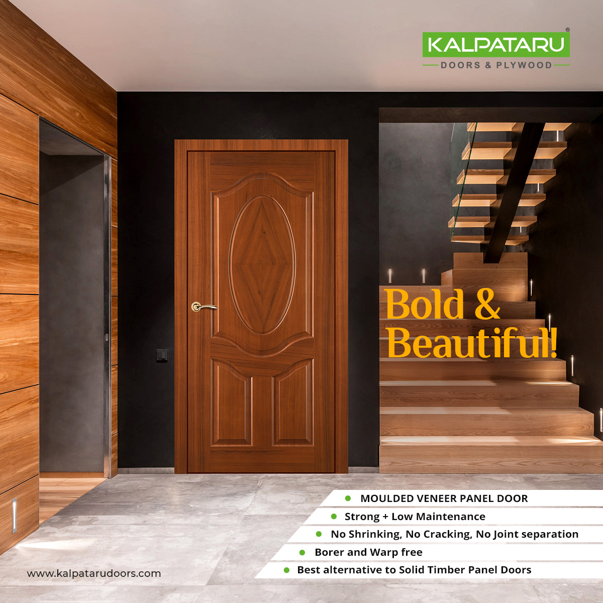 HelloKalpataru's tweet photo. Give your interiors a bold look with moulded veneer panel doors from Kalpataru! High in strength and low in maintenance, the best alternative to conventional solid panel doors.
Explore our range here https://t.co/q36TR7vnY2 or call us - 096193 00300
#Kalpataru #hellokalpataru https://t.co/P33ajOUBss