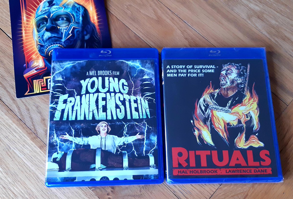 TheFilmFair's tweet photo. #LockdownMovieTreats with blu-rays of #YoungFrankenstein #MelBrooks #GeneWilder #PeterBoyle #ClorisLeachman #MartyFeldman and #Rituals #PeterCarter #HalHolbrook #LawrenceDane #RibinGammell https://t.co/Qc6Cdvdw0K