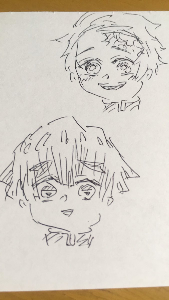 mijinko___o's tweet photo. 善逸×2も＋炭治郎＋乙骨＋葵(1部)
を落書きしたっ https://t.co/i0m53X3qHI
