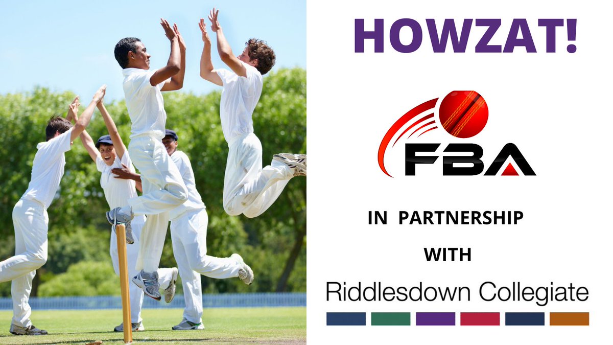 FBAcricket's tweet photo. We're very excited to announce we have formed a cricketing partnership with @RiddlesdownPE Cricket for all is a big priority. With easter camps, PE, after-school clubs and academy membership Mon/Tues evenings. Let the fun begin! #firstballer https://t.co/zYJmipxuOS https://t.co/Evj74wKkuH