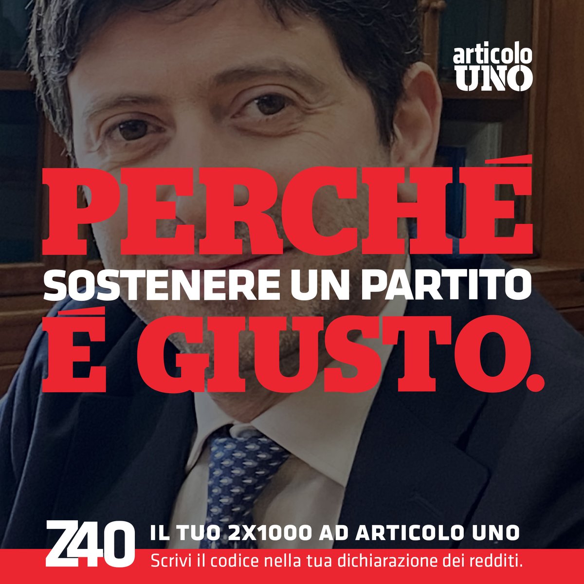 articoloUnoMDP's tweet photo. Z40. Il tuo 2x1000 ad Articolo Uno. #Z40 https://t.co/dDVRPb71ul