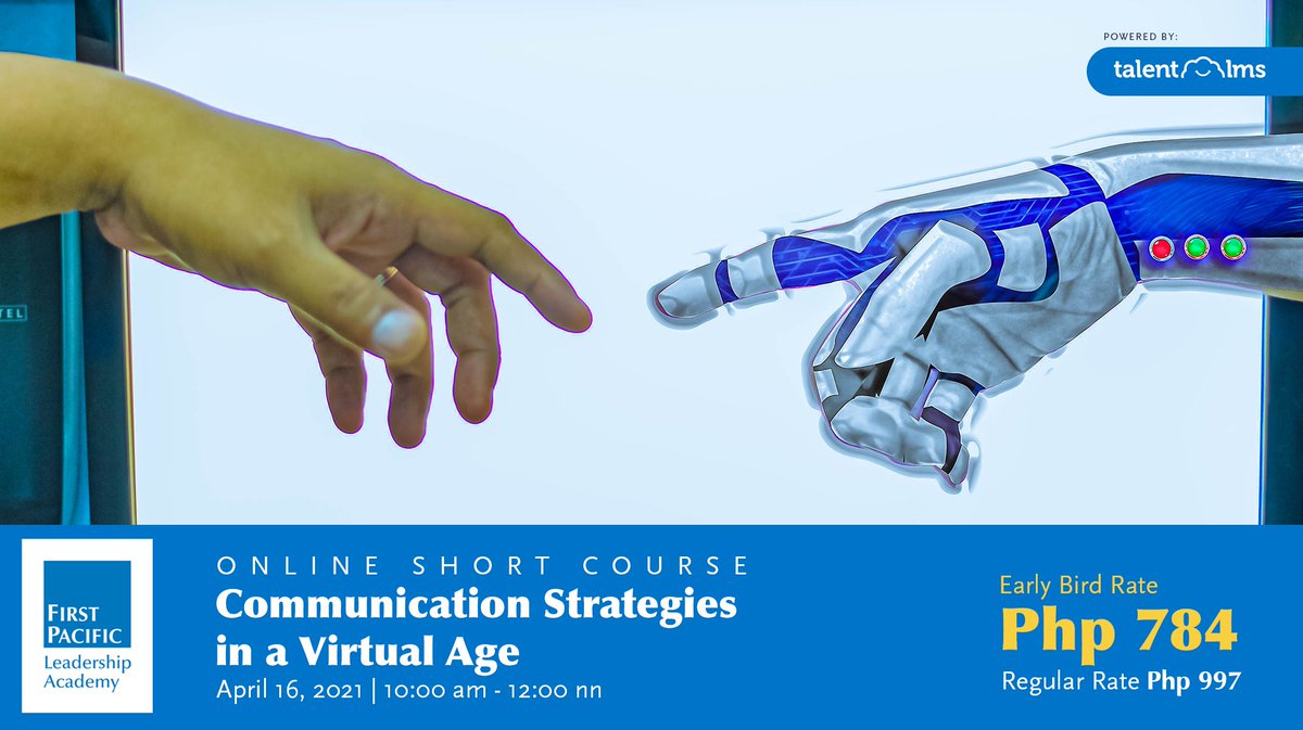 officialFPLA's tweet photo. Be an effective communicator in this Virtual Age.

Register now at https://t.co/RvNgSd1LAG.
#FPLAOnlineLearning #DigitalLearning
#OnlineCoursesPH #CustomizedProgram
#digitalleadership #FPLA #TeamBuilding https://t.co/qXq1yo9JnG