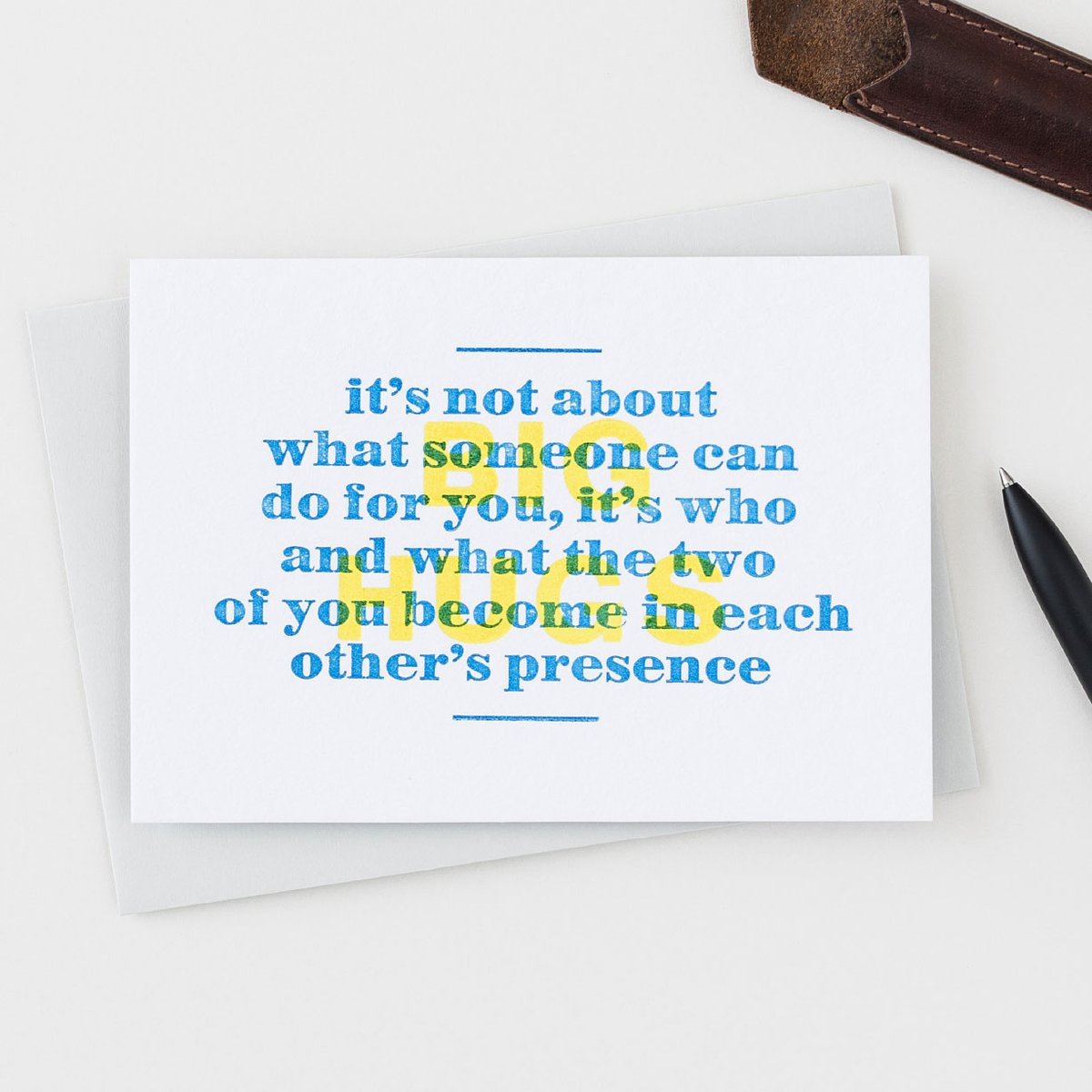 Pt_Ourse's tweet photo. „It’s not about what someone can do for you, it’s who and what the two of you become in each other’s presence.“ Quote von Ronald Sharp, mit Blei gesetzt und von Hand gedruckt.
#big #hugs #friends #letterpress #stationery #paperlove #papercraft #printing #handmade #petiteourse https://t.co/Gafp4XGurH