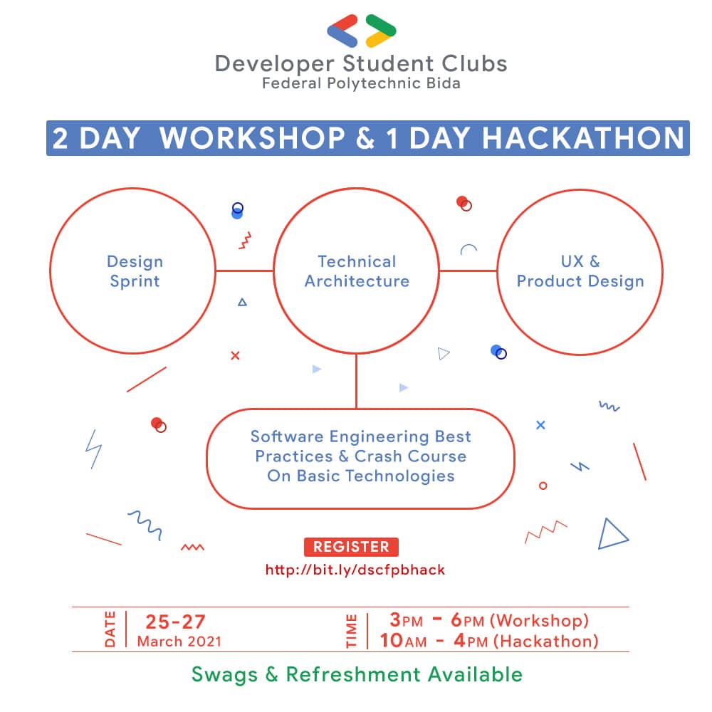 dsc_bidapoly's tweet photo. Happening tomorrow.... Venue: Computer Science Laboratory, behind School Library. 3pm to 6pm https://t.co/F7lMRS9I4W