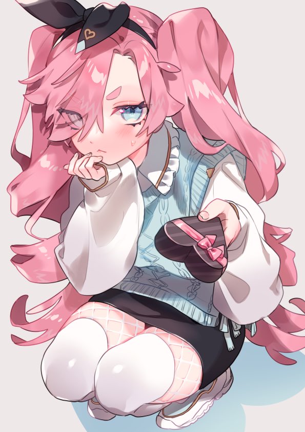 「#見た人も無言でピンク髪美少女貼れ
ピンクツインテール? 」|さく之輔のイラスト