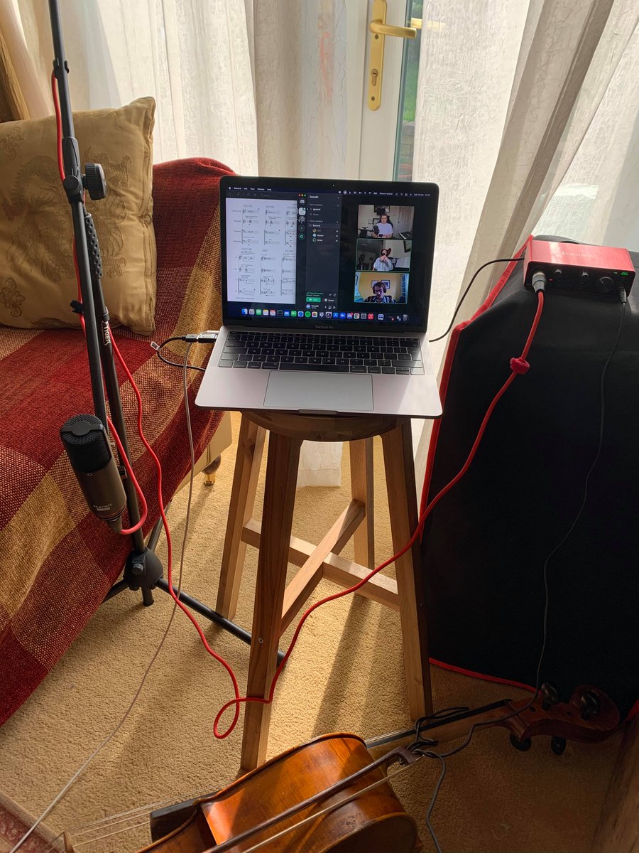 SamadhiBand's tweet photo. 🌿 We are back recording, with our new @WeAreFocusrite audio interfaces that we now have thanks to the bursary at @jazz_north ! We hope you're looking forward to some new high quality music! 🌿

#jazz #folkjazz #jazznorth #improvisation #clarinet #cello #doublebass #guitar https://t.co/SYFrjgMKrw