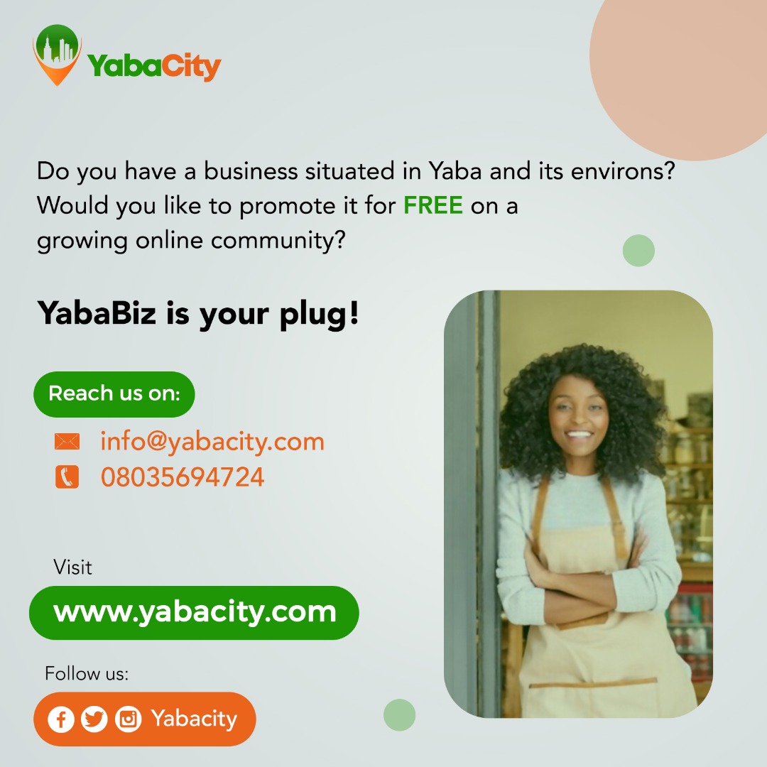 YabaCity1's tweet photo. Do you have a business situated in Yaba and its environs?

You can now promote your business on @Yaba_city a growing online community for Free!!

Visit https://t.co/vvwONTwXMd today

#Yaba #Yabacity #nigeria #wednesdaythought #business #lagos https://t.co/AxKtp8yMuj