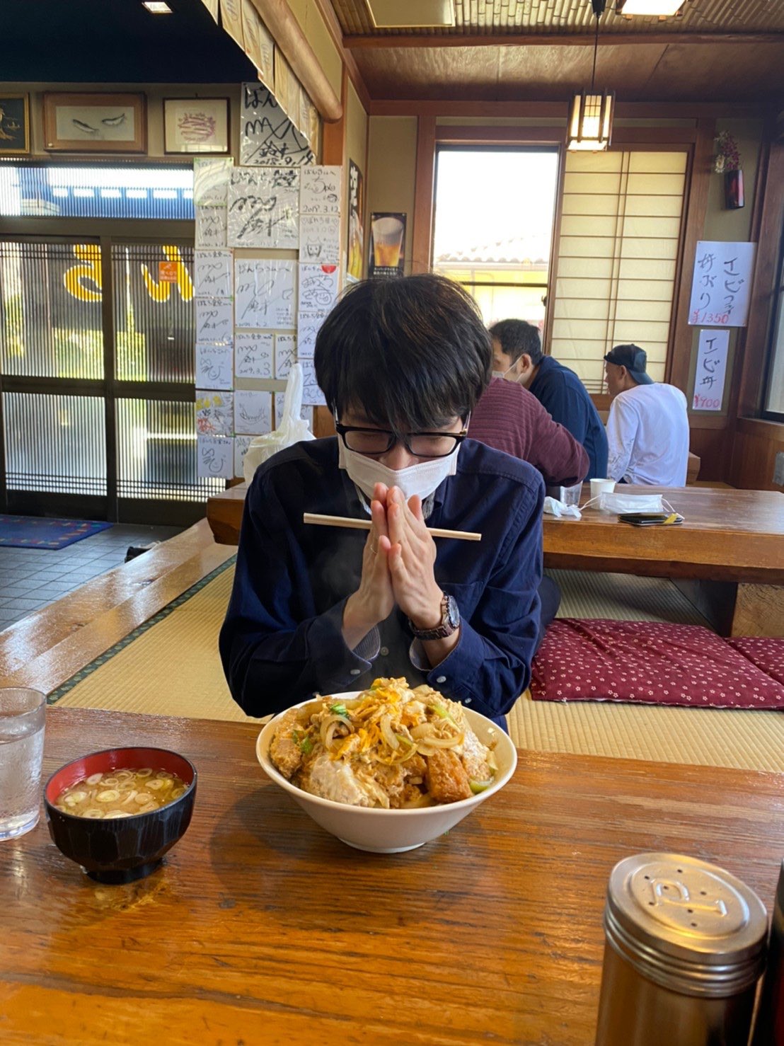 しゃんぱ 今日のお昼はぼんち食堂でいただいてきました 煮カツ丼美味しかったです T Co Pqepgigow8 Twitter