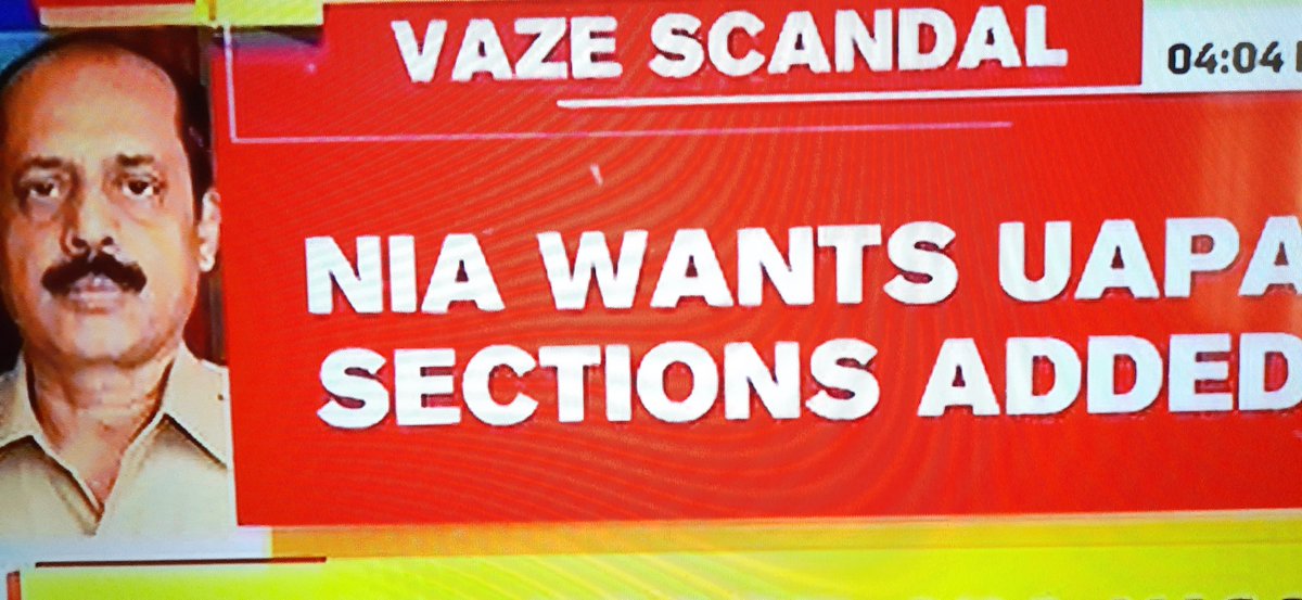 sukanyaiyer2's tweet photo. #AntiliaBombScare
NIA Wants UAPA Section added..,NIA Moves to Special Court in Mumbai
I again reiterate more than #Extortion Angle #TerrorAngle will also come into place. https://t.co/m6gbPTeE5Z