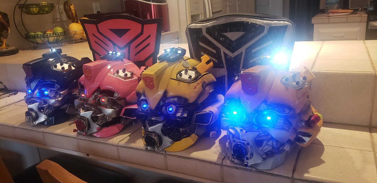 SDBUMBLEBEE's tweet photo. The gangs all here: Original, AOE, Breast Cancer, Blue Jackets Mens Cancer Awareness "Ready for Service: https://t.co/CmjCtCTOQO