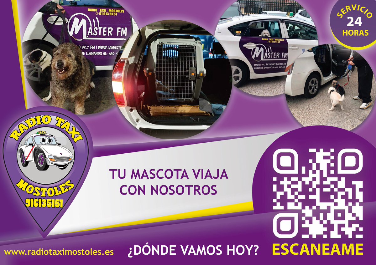 TAXIENMOSTOLES's tweet photo. Tu mascota viaja con nosotros, informate sin compromiso en nuestro teléfono, 91 613 51 51
#mascotas #Domingo #mostoles #villaviciosadeodon #arroyomolinos #navalcarnero #parquecoimbra #lorancafuenlabrada #alcorcon #parqueoeste #ikeaalcorcon #taximostoles https://t.co/KN16eg3iHC