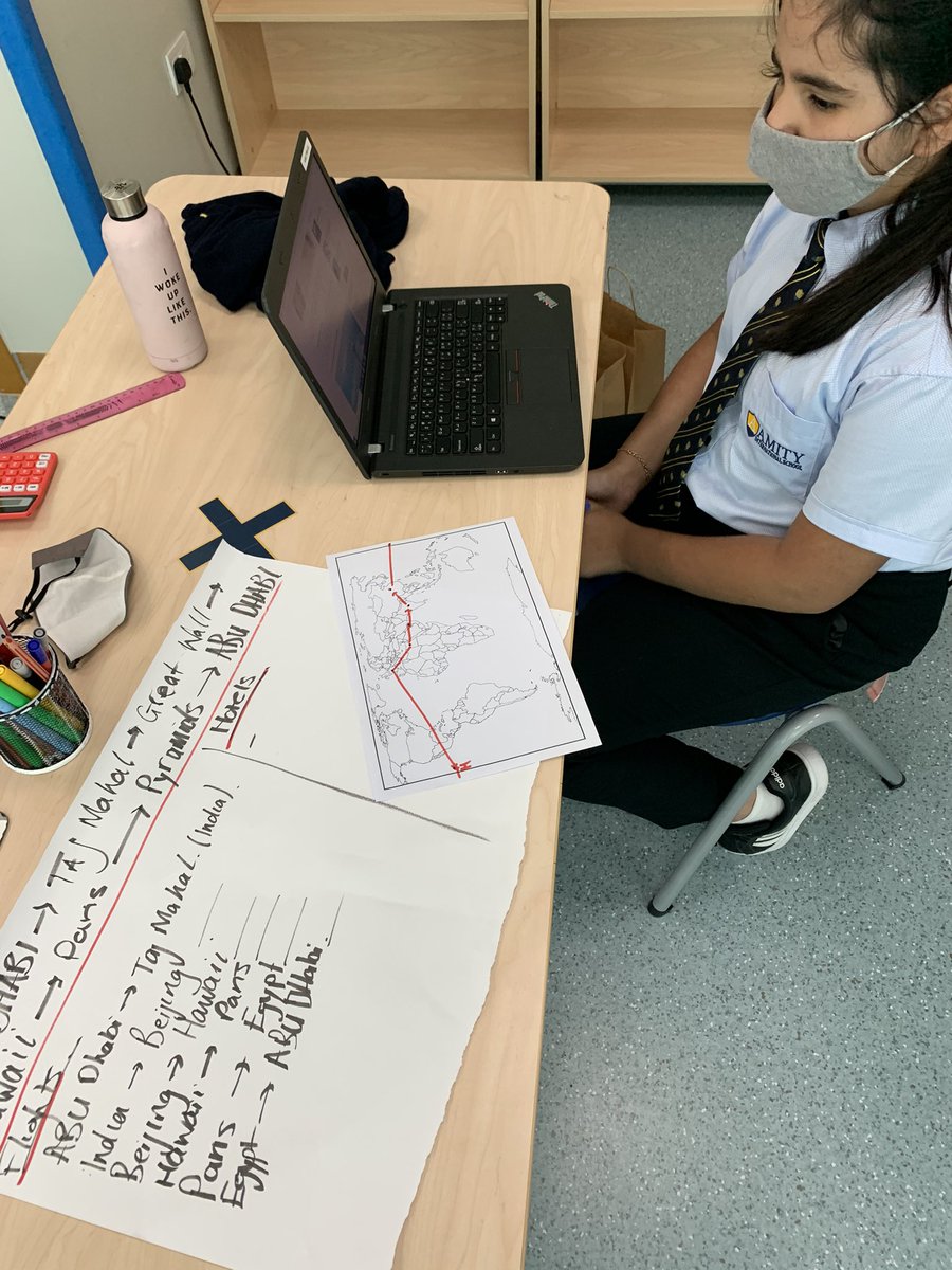AmityADPrimary's tweet photo. After learning about different wonders of the world, the children have been planning their own trip around the world! They have been given a budget, with which they have to plan a tour including flights, hotels and transport costs. #AmityADYear6 #AmityADIgnitingMinds https://t.co/7RN8FWXn0z