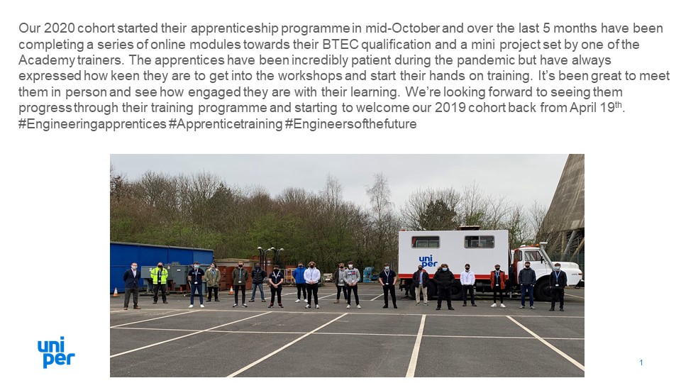 ea_ratcliffe's tweet photo. On Monday we welcomed our 2020 #apprentice cohort to the Engineering Academy for the first time to start their practical training! Even in these unusual times with our COVID secure measures in place, it’s exciting to see the Academy return to a bit of normality https://t.co/vHu9zSZJec
