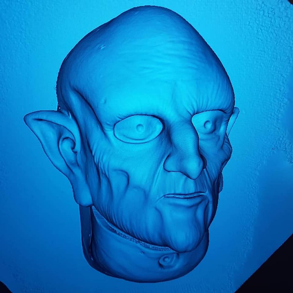 PhoenixEffectFX's tweet photo. Scan 3D de notre cher gobelin🧟‍♂️ 
#gobelin #latexmask #maskcollector #creepymask #halloweenmask #sfxart #practicalfx #monsterartwork  #scanner3d #3dscanning #scan3d #shining3d #fantasticart #sfxartist #effetspeciaux #sculptureart #creaturefx https://t.co/m0gzH0Sn8w