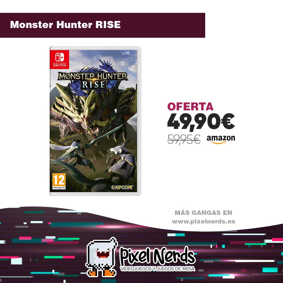 PixelNerdsGames's tweet photo. ¿Aún no habéis reservado Monster Hunter Rise? ¡Aprovechad este precio! A la venta el 26 de marzo https://t.co/MGr0mgBOY5 https://t.co/mE64zJHMwH