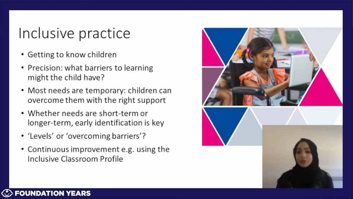 FoundationYears's tweet image. We now have a case study from Tania @ Sheringham Nursery School &amp;amp; Children's Centre who expands on some of the points Julian made around assessment and inclusive practice and talks to us about how they support children with SEND at Sheringham #LEDevents