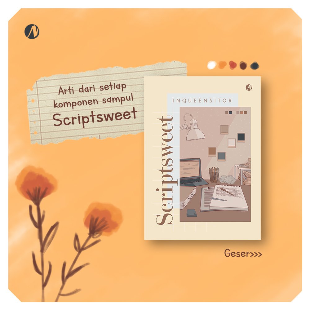naratama_id's tweet photo. Siapa nih yang kemarin penasaran sama arti setiap komponen pada sampul Scriptsweet kak @inqueensitor ? 😍

#naratama #inqueensitor #scriptsweet https://t.co/kF0YSqXa8T